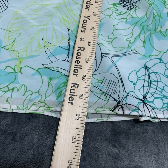 Nine & Co Y2K Babydoll Floral Tank Top So 14 Green Whimsigoth Fairy Grunge Flowy - Picture 11 of 11